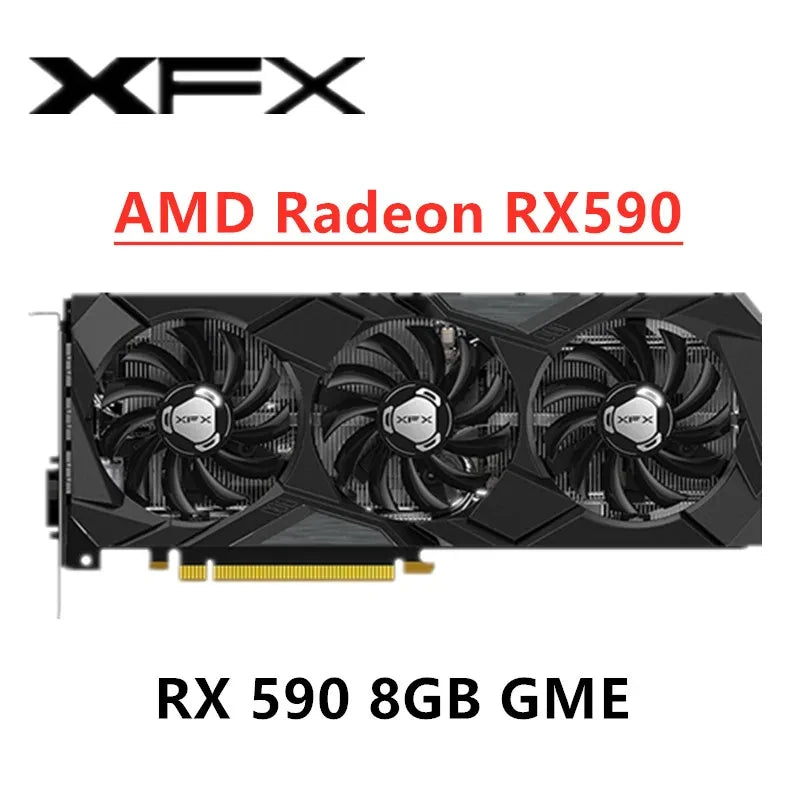 XFX-GPU Radeon AMD Radeon RX590 placa de vídeo, 8GB GDDR5 placas gráficas, GME 580, Desktop PC tela de computador mapa do jogo,