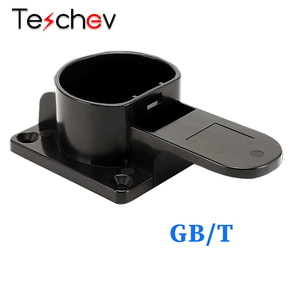 Teschev EV Charger Plug Holder for Electric Vehicle Type2 Type1 GBT Car Charging Socket Cable Holster Wallbox Bracket Car parts