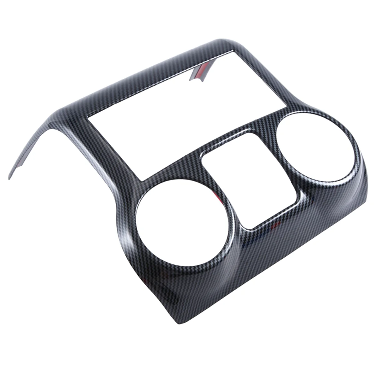 Panneau décoratif de console centrale avec motif carbone noir, accessoires de modification de voiture, intérieur pour Jeep Wrangler JK 2011-17