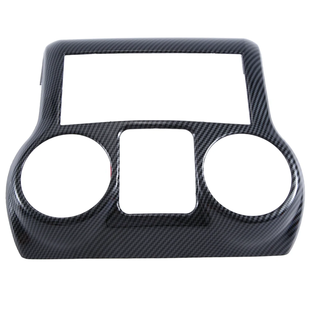 Panneau décoratif de console centrale avec motif carbone noir, accessoires de modification de voiture, intérieur pour Jeep Wrangler JK 2011-17